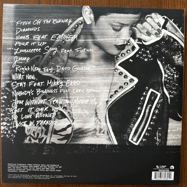 Rihanna — Unapologetic back cover